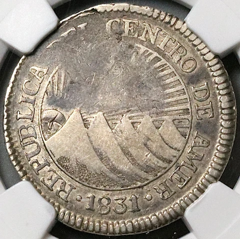 1831-T NGC VF 30 Central American 2 Reales Honduras Silver Coin (23022404C) Cover