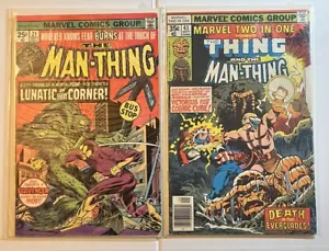 2-THE MAN-THING Issues Marvel Comics #21 & #43 1974-76 Good condition - Picture 1 of 3