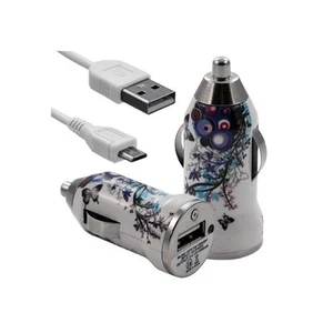 Chargeur voiture allume cigare USB avec câble data HF01 pour Alcatel : One Touch - Photo 1/2