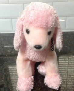 Ty Large Plüsch Beanie Buddy Brigitte der Pudel Stofftier Hund rosa  - Bild 1 von 4