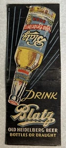 Vtg BLATZ OLD HEIDELBERG BEER Matchbook Cover, PANHANDLE FRUIT CO. Amirillo, TX. - Picture 1 of 2
