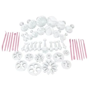 47 Piece Fondant Cake Cookie Plunger Cutter Decorating Mold DIY Tools - Picture 1 of 6