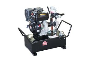 PHP: Electric Start Gas Power Portable Hydraulic Pump System 10 gal 7gpm 1350psi