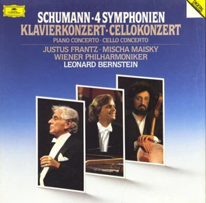3LP Box SCHUMANN 4 Symphonies Piano & Cello Concerto MAISKY BERNSTEIN DGG 423099 - Picture 1 of 3