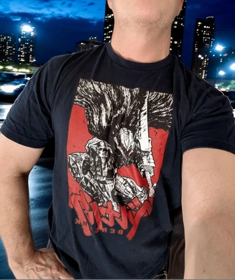 CAMISETA MASCULINA: Berserk Mangá Anime Black Knight Sword Dark Fantasy Kanji GRANDE G - Imagem 1 de 3