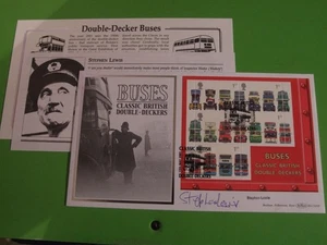 BENHAM COVER FDC DOUBLE DECKERS 2001, HAND SIGNED STEPHEN LEWIS  (BLAKEY) - Picture 1 of 1