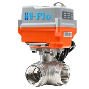1" 3 Way T SS304 Proportional Integral Control Motorized Electrical Ball Valve - Picture 1 of 8