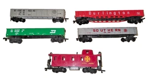 Lote de 5 Góndolas HO Burlington Southern Pacific Santa Fe Caboose Modelo RTR - Imagen 1 de 23