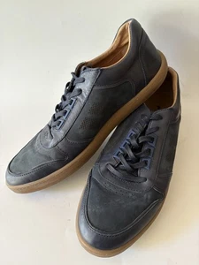 Piloti Drift Navy Blue Leather Athletic Driving Sneakers Men's Size US 13 EUC - Picture 1 of 7