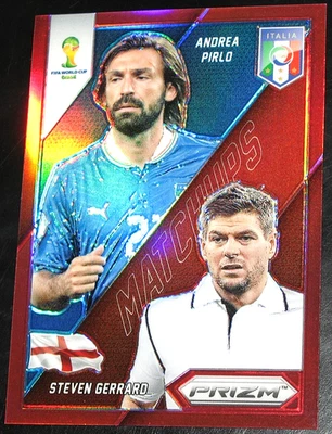 2014 Prizm чемпионата мира Андреа Пирло Стивен Джеррард матчи красный призма # 013/149 - Изображение 1 из 3