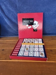 PO-KE-NO Poker Keno Juego de Cartas 12 Tableros y Fichas Usado en Excelente Condición - Imagen 1 de 8