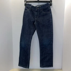 Levis Boys Jeans Size 7 REG 511 Slim Fit Dark Wash 5 Pocket Denim Stretch - Picture 1 of 16