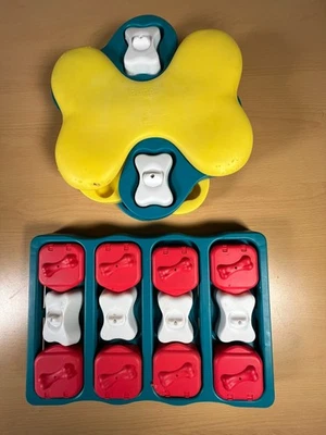 LOT OF 2 Outward Hound Nina Ottosson Interactive Dog Puzzle Brick Treat Toys - Image 1 of 4