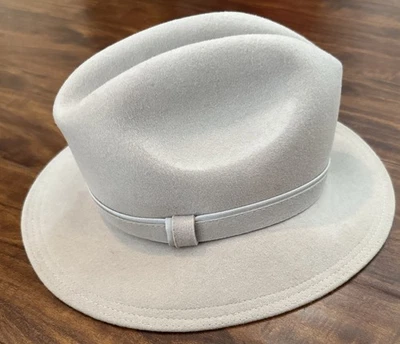 Geo. Sombrero W. Bollman & Co. 100% Lana Doeskin Fieltro Beige Fedora Hecho en EE. UU. Foto 1 de 4