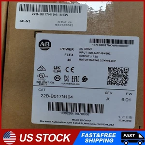 NEW Allen Bradley 22B-B017N104 PowerFlex 40 3.7KW 5.0HP AC Drive 22BB017N104 - Picture 1 of 3