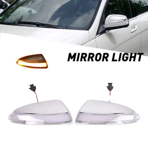 2 pezzi specchietto retrovisore porta segnale di svolta luce ambra per Mercedes W204 C250 C300 C350 C63 - Foto 1 di 10
