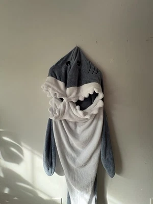 Talla Única Azul Tiburón Polar Manta Disfraz Juegos con disfraces Sudadera con Capucha Manta Usable Foto 1 de 3