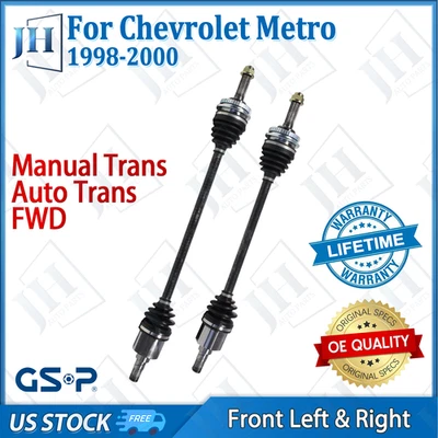 OE Front Pair Left Right CV Axle Shaft For 98-00 Chevrolet Metro FWD Auto Manual - Image 1 of 4