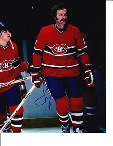 MONTREAL CANADIENS  LARRY ROBINSON SIGNED PREGAME 8X10 - Picture 1 of 1