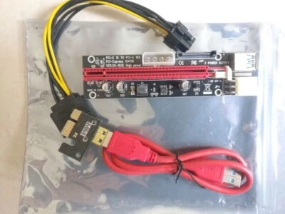 PCI-E Riser PCIe USB 3.0 GPU High Power better than VER009S Bitcoin Mining BTC - Image 1 of 4