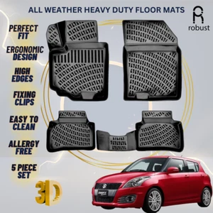 Floor Mats Liners For Suzuki Swift 2010-2017 All Weather Heavy Duty 3D Car Rugs - Picture 1 of 9