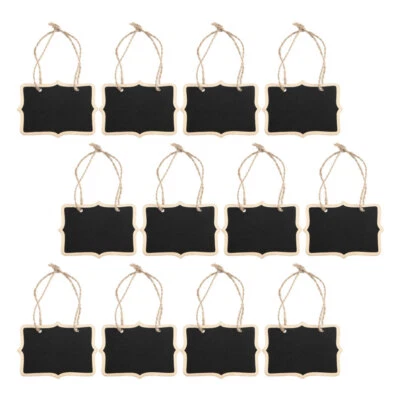 12PCS Hanging Chalkboard Chalkboard Labels for Baskets Wooden Chalkboard Tags - Image 1 of 4