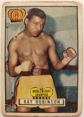 1951 TOPPS RINGSIDE #43 RAY ROBINSON BOXING CARD - Image 1 of 2