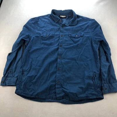 Camisa de pana cobalto Carbon 2 para hombre grande azul manga larga algodón Foto 1 de 4