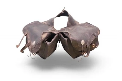 Alforjas de cuero negras Willie and Max vintage *2080 Foto 1 de 4