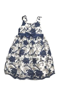 Beautiful Girls Dress 4t Special occasion blue and white - Picture 1 of 4
