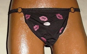 NWt Mens Black Backless Thong Pouch Underwear L - Picture 1 of 2