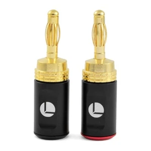 Logico 24K Gold Plated Connectors Audio Banana Plugs Quick Connect (10 Pack) - Picture 1 of 4