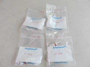 QTY=4 AMPHENOL RF UG492A/U CONNECTOR COAX BNC JACK BULKHEAD 50 OHM 31-3220 - Picture 1 of 3