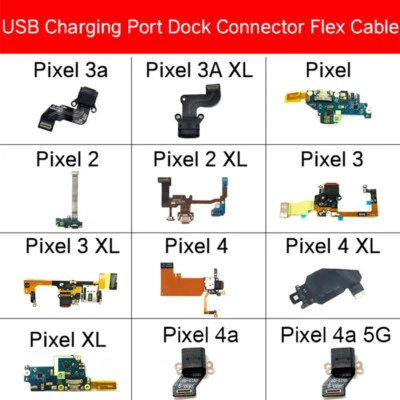 USB Charging Port Dock Flex Cable For Google Pixel 2 2XL 3 3XL 3A XL 4 4XL 4A - Image 1 of 4