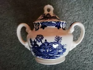 Royal Tudor, by Grindley in Stoke – Mandarin Design - Blue & White Sugar Bowl - Picture 1 of 4