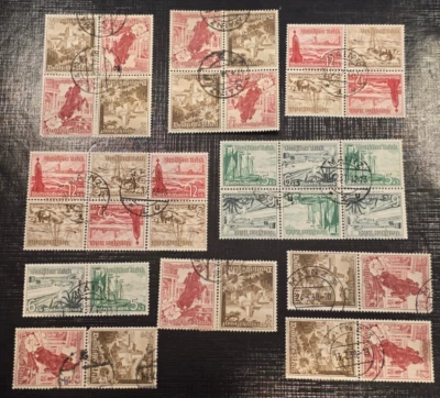 THIRD REICH WHW WINTER HELP BLOCKS PAIRS STRIPS MAINZ Nazi German NSDAP Stamps - Image 1 of 4