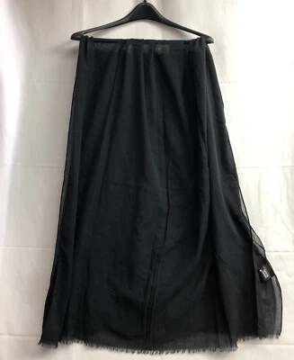 Mantón Mont Blanc 100 % algodón negro para mujer talla única Foto 1 de 4