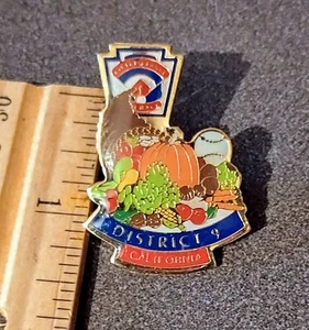 Softball California District 9 Füllhorn der Menge Sport Anstecknadel Vintage - Bild 1 von 3