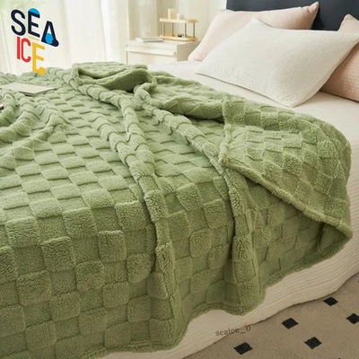 Soft Coral Flannel Blanket Queen Comforter Quilt Sofa/Bed/Couch Throw Hot - Image 1 of 4