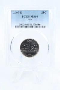 2007-D PCGS MS66 Utah State Quarter Business Strike 25C - Picture 1 of 2