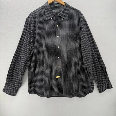 Men's Lyle & Scott Scotland Button Down Shirt XXL Heathered Yarns Gray Plaid - Image 1 of 4
