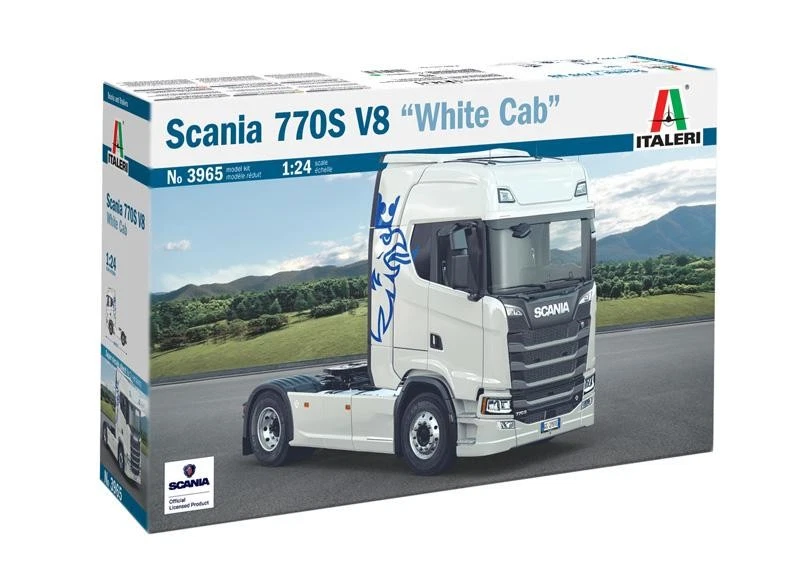 ITALERI 1 24 KIT CAMION SCANIA 770 S V8 WHITE CAB DECALS 2 VERSIONI ART 3965