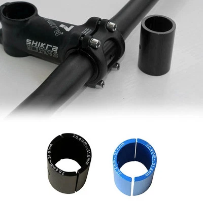 25.4mm To 31.8mm Stem Shim Aluminum Alloy Bicycle Black/Blue Handle Bar New - Image 1 of 4