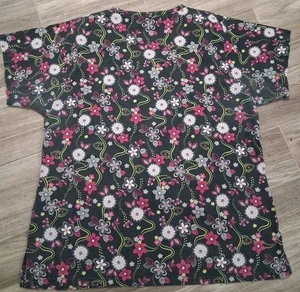 Ladies bonita scrubs Floral Design Mulicolor XL - Picture 1 of 9