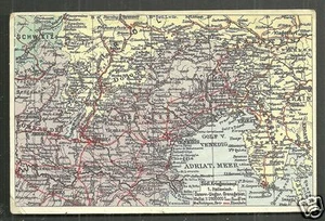 WW I Map postcard Italy Italia Venezia Istria Austria Hungary 1917 - Picture 1 of 1