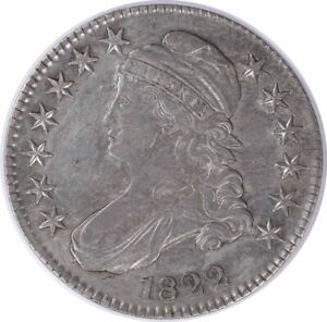 1822 Bust Silver Half Dollar AU Uncertified #905