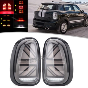 Dynamic Smoked LED Tail Light Lamps for MINI Countryman R60 2010-2016 Union Jack - Picture 1 of 12