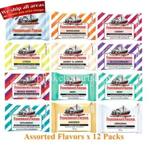 Fisherman's Friend Lozenges Cough Suppressant Sore Throat Assorted Flavors x 12 - Picture 1 of 12