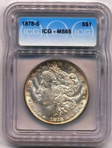 1878 S - Morgan Silver Dollar - MS65 ICG - Picture 1 of 2