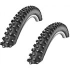 2X Schwalbe Tire Ice Spiker Pro 57-584 27.5" Raceguard Alu Spikes Wired Black